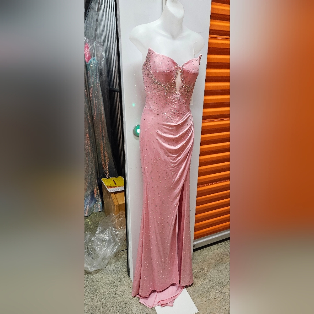 Jovani #D5411 Elegant Prom Gown, BLACK Size 6 And PINK Size 2 - Picture 3 of 6